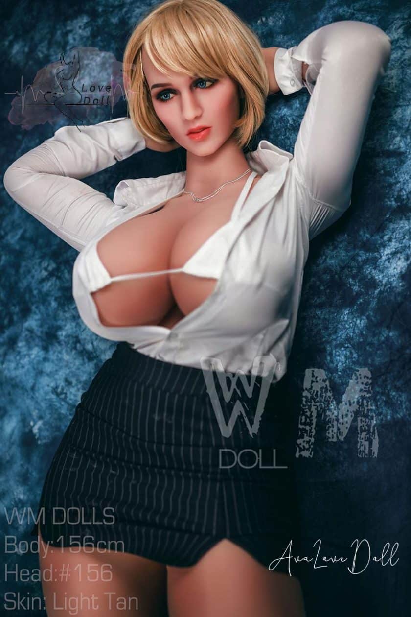 Poupée Sexuelle WM Doll 156cm Visage 156 Bonnet M Blonde