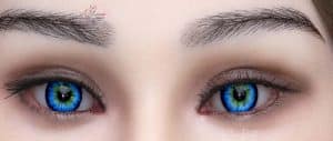 Blue-green eyes