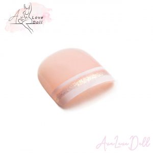 Pink art toe nails